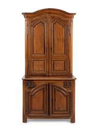 A North European Oak Cabinet à Deux Corps
