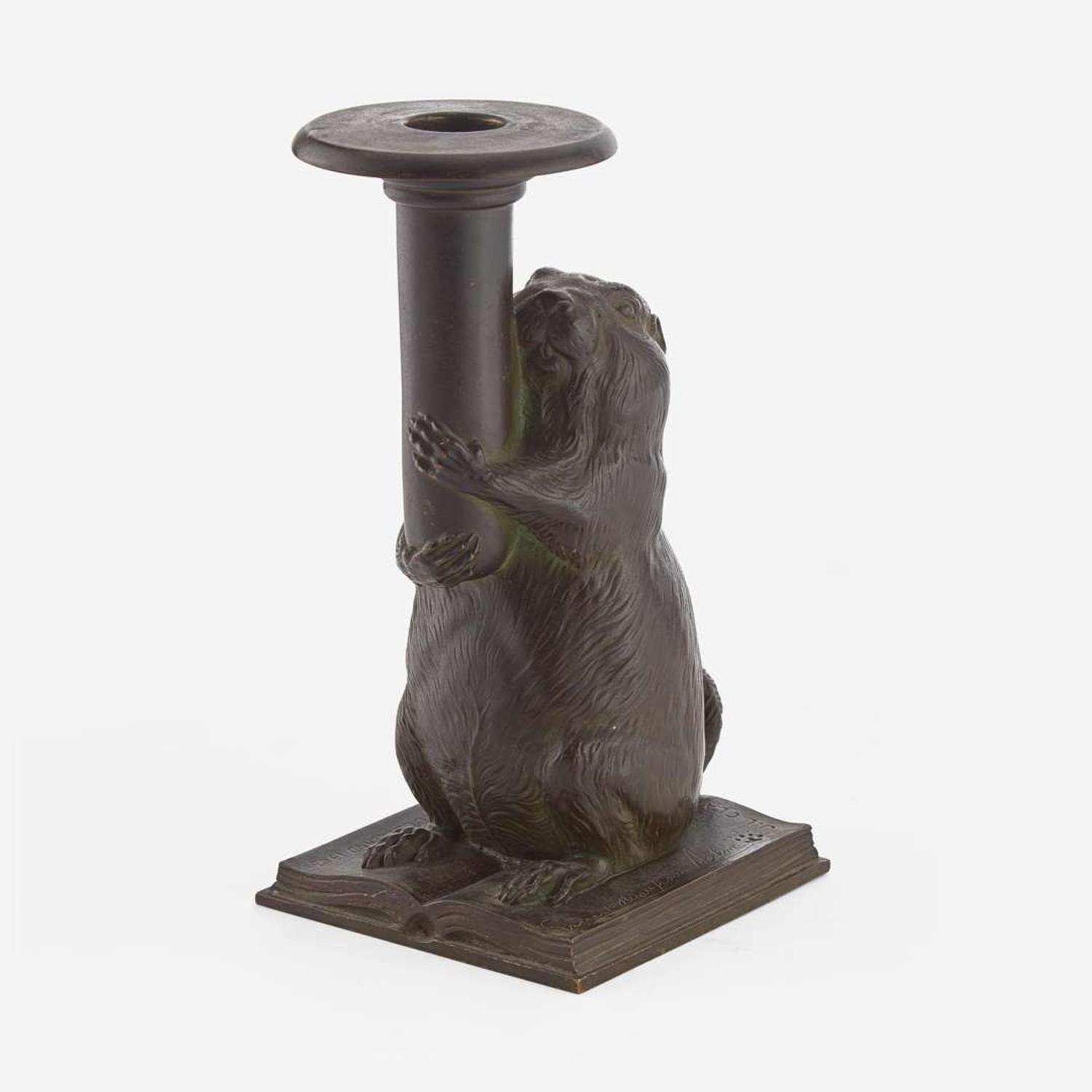 Tiffany Studios (American, active 1878-1933) “Groundhog” Candlestick for the Rowfant Club, Cleveland, Ohio, circa 1903
