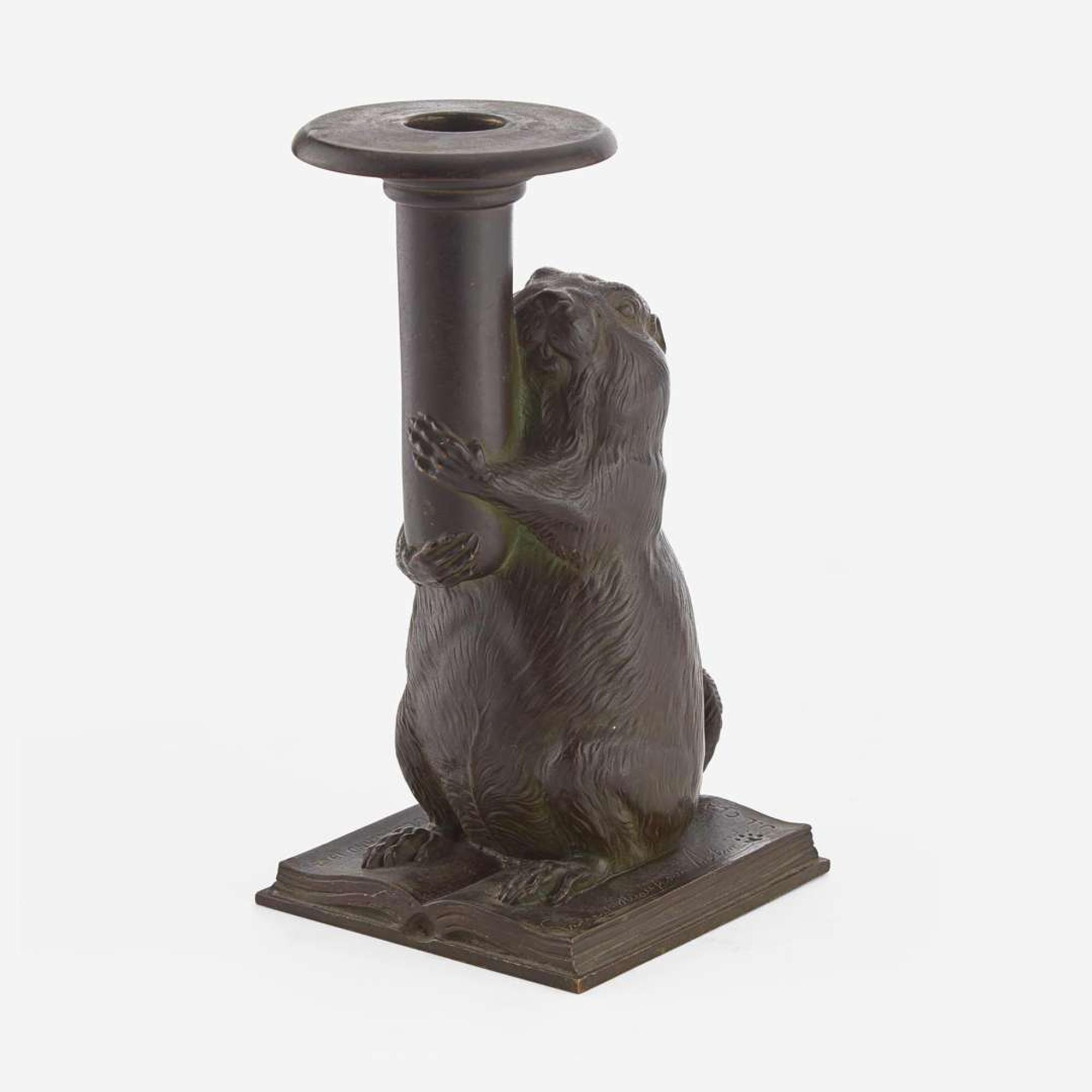 Tiffany Studios (American, active 1878-1933) “Groundhog” Candlestick for the Rowfant Club, Cleveland, Ohio, circa 1903