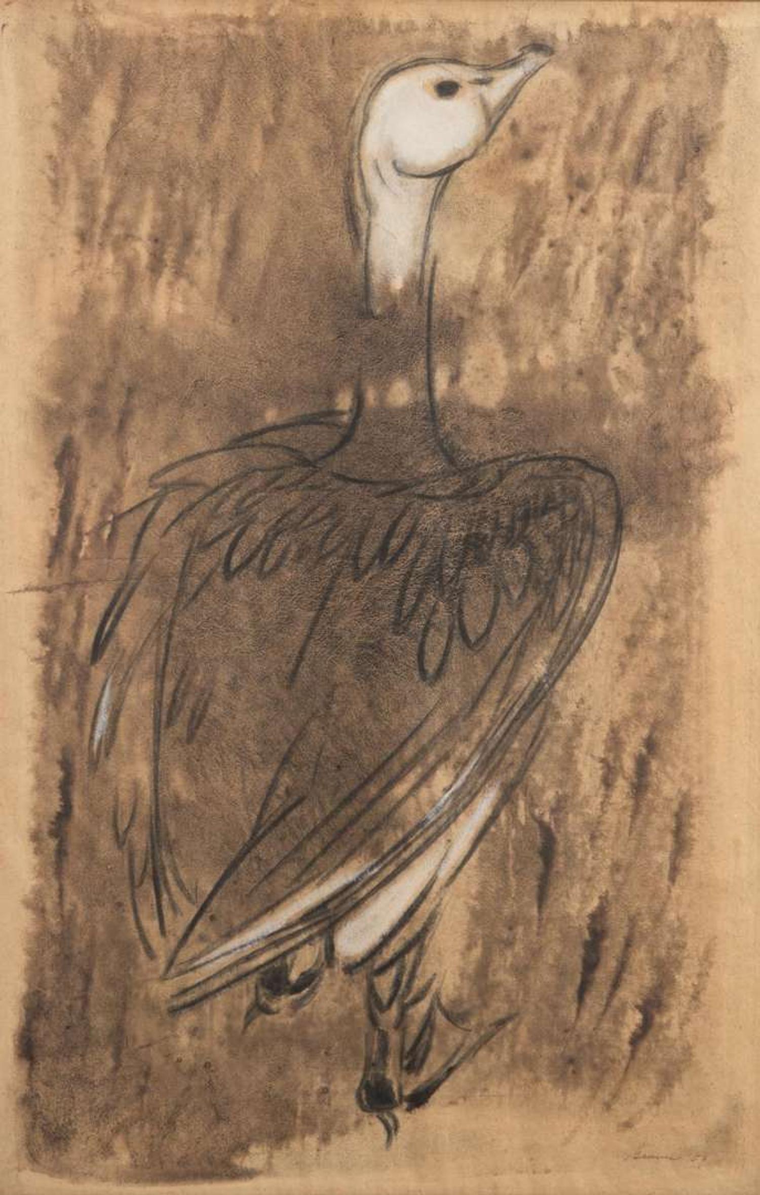 Morris Graves (American, 1910-2001) - Young Gander in the Marsh Grass