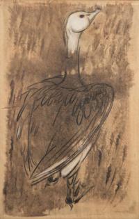 Morris Graves (American, 1910-2001) - Young Gander in the Marsh Grass