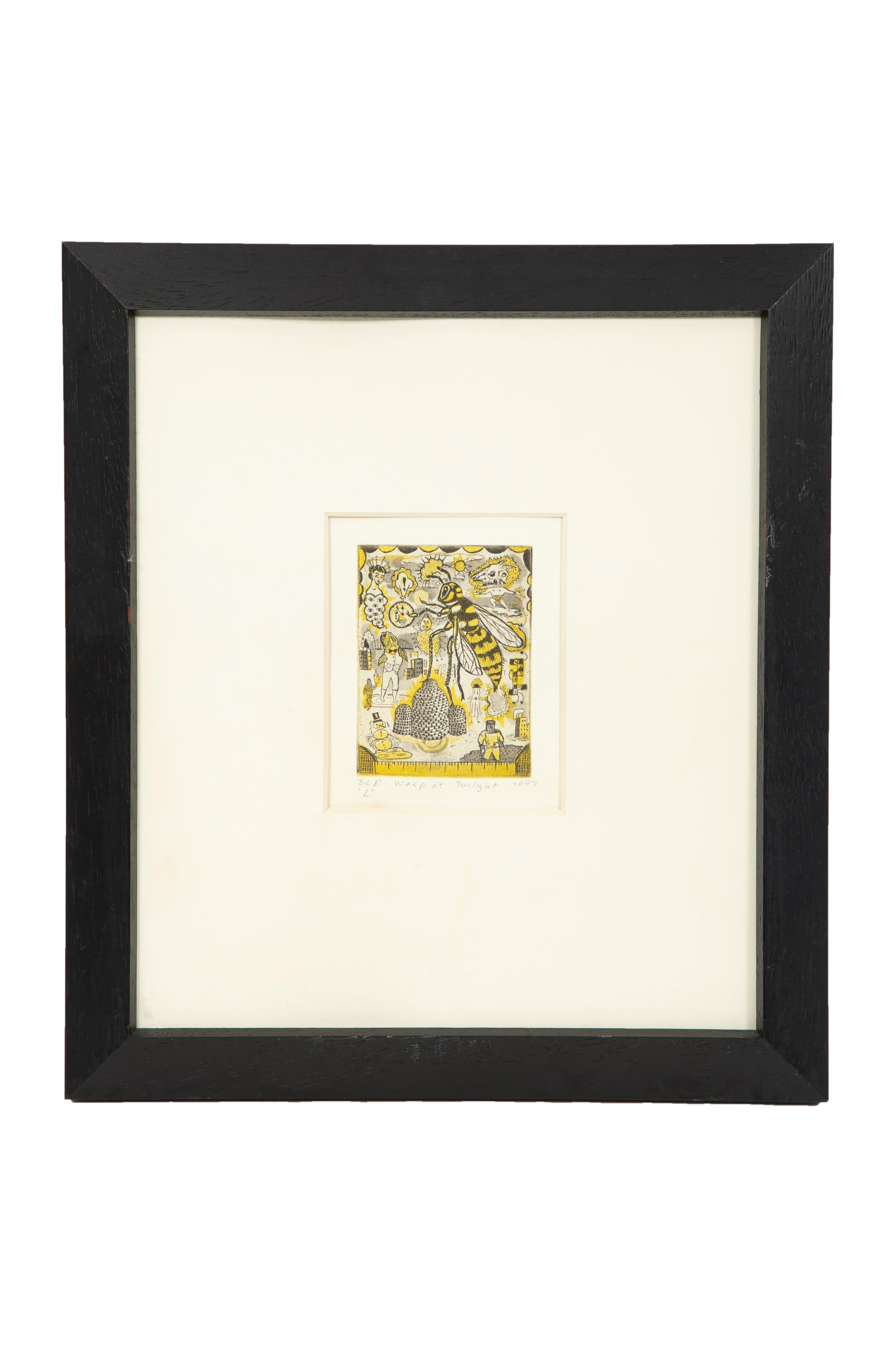 A Group of Four Prints ( Atomic Ant; Transformation of the (June Whore), 95; Wasp at Twilight, 97; and Cicada Making Rain, 96)
