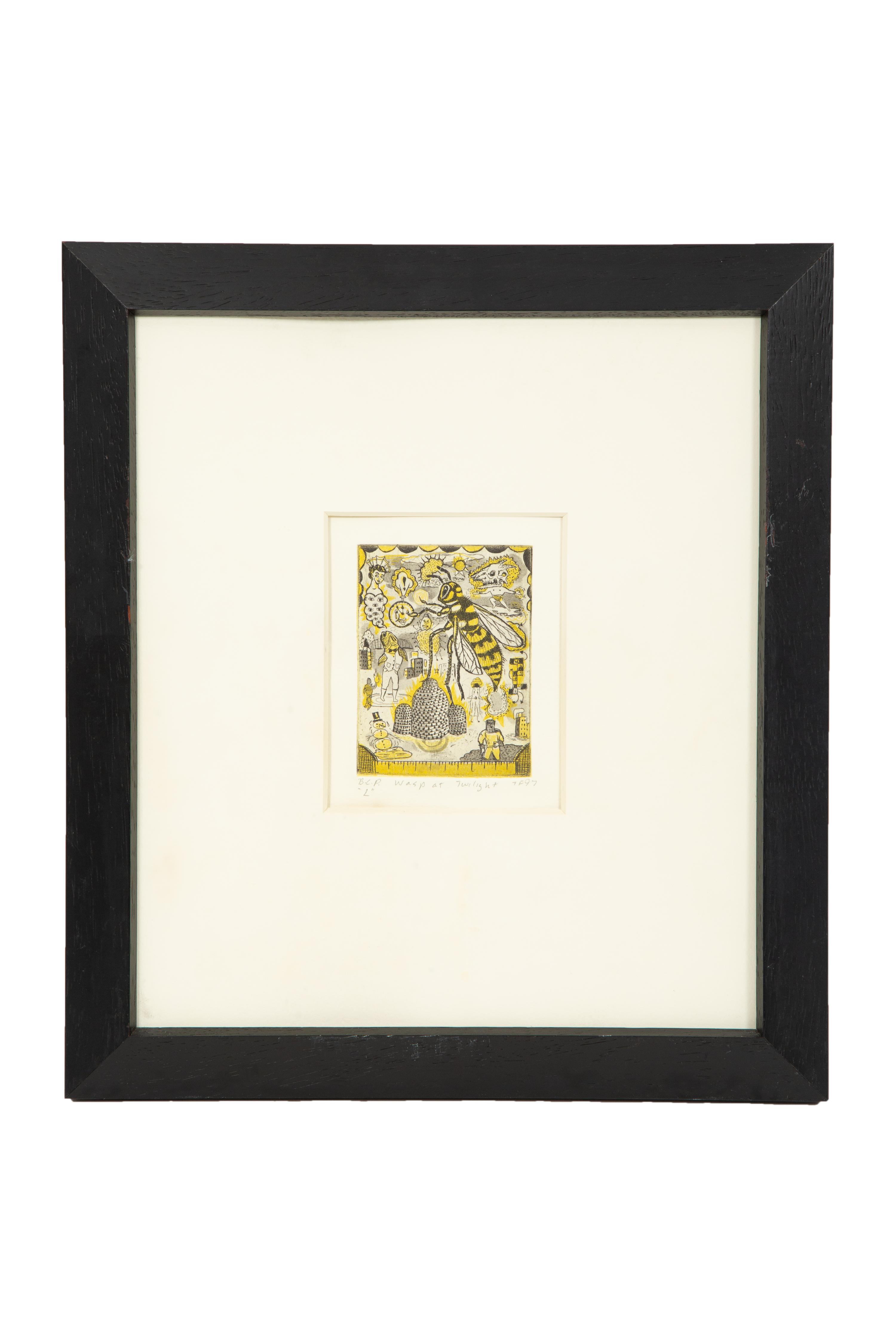A Group of Four Prints ( Atomic Ant; Transformation of the (June Whore), 95; Wasp at Twilight, 97; and Cicada Making Rain, 96)