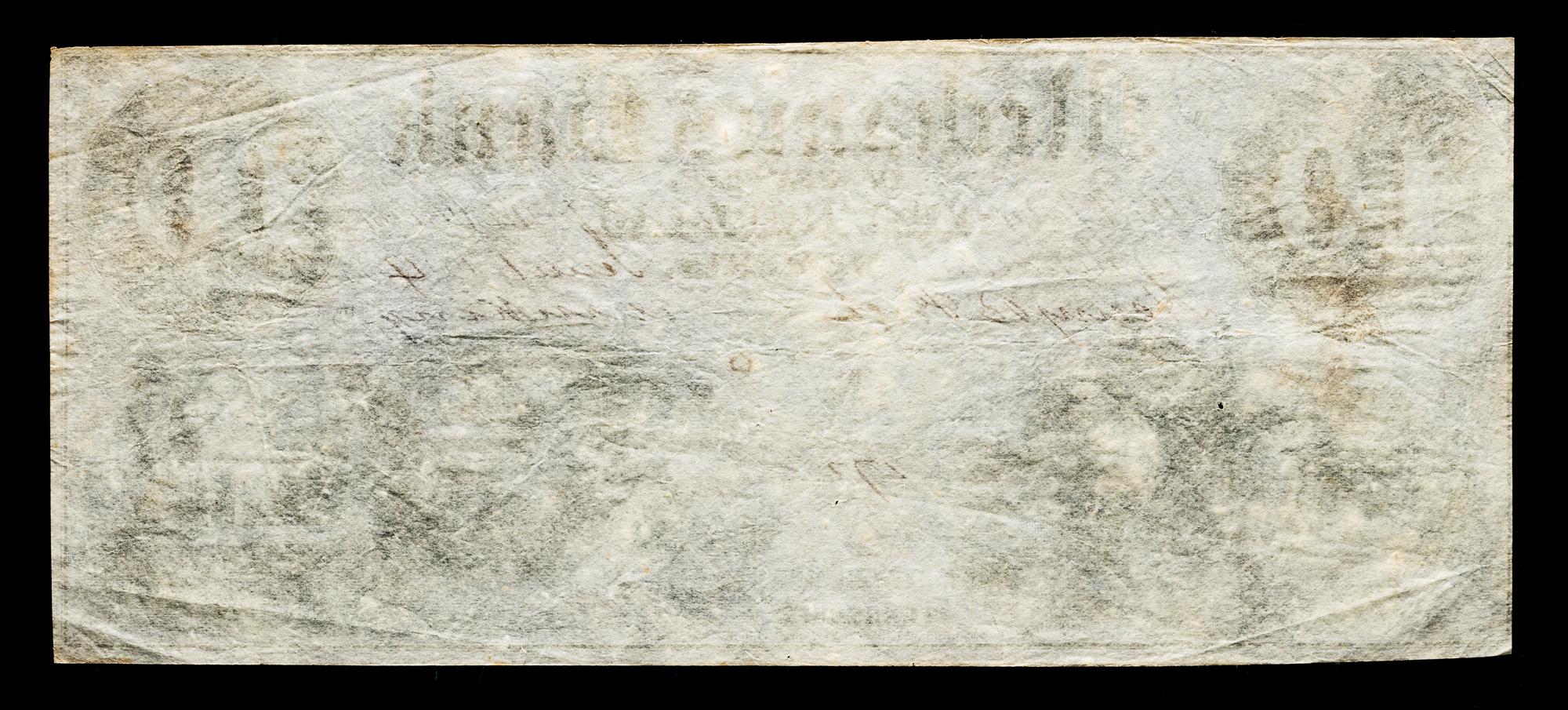 Obsolete $10 Bank Note: The Mechanics Bank of Memphis — MEMPHIS, TENNESSEE, 1854