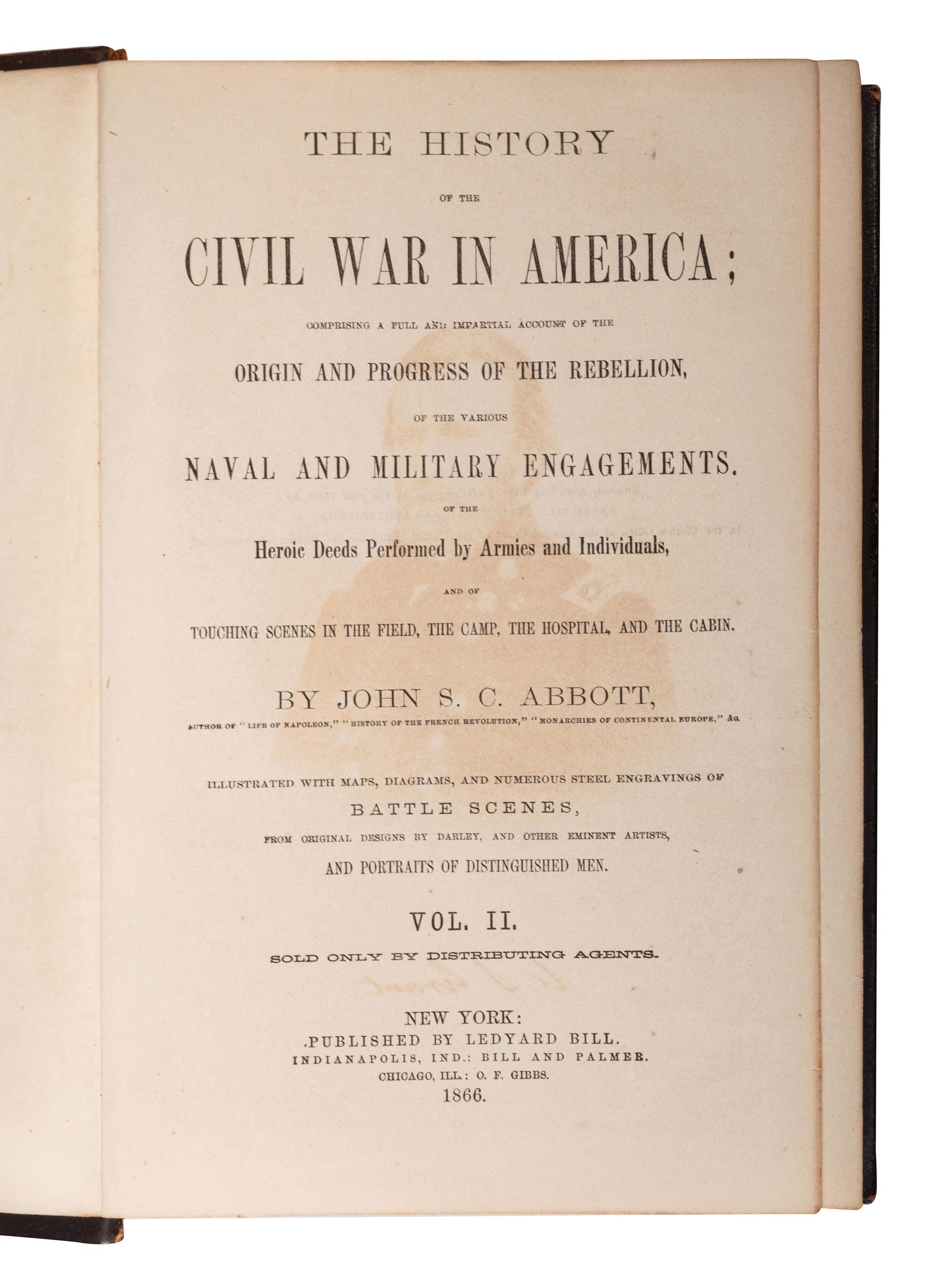 [CIVIL WAR - BOOKS]. A group of Civil War histories, comprising: