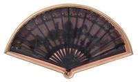 A Group of Three French Painted Paper Fans Width of first 19 inches. — 20TH CENTURY