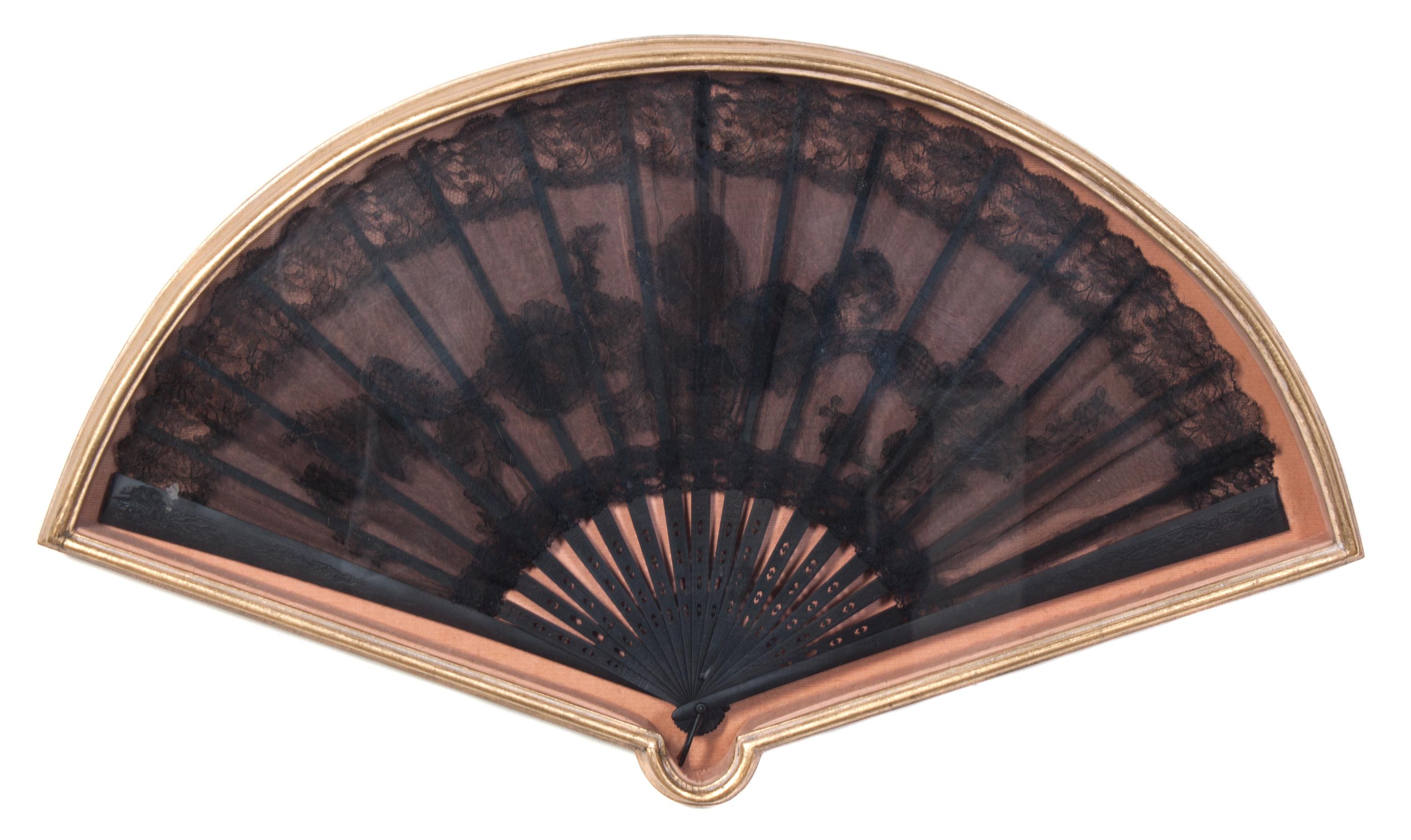 A Group of Three French Painted Paper Fans Width of first 19 inches. — 20TH CENTURY