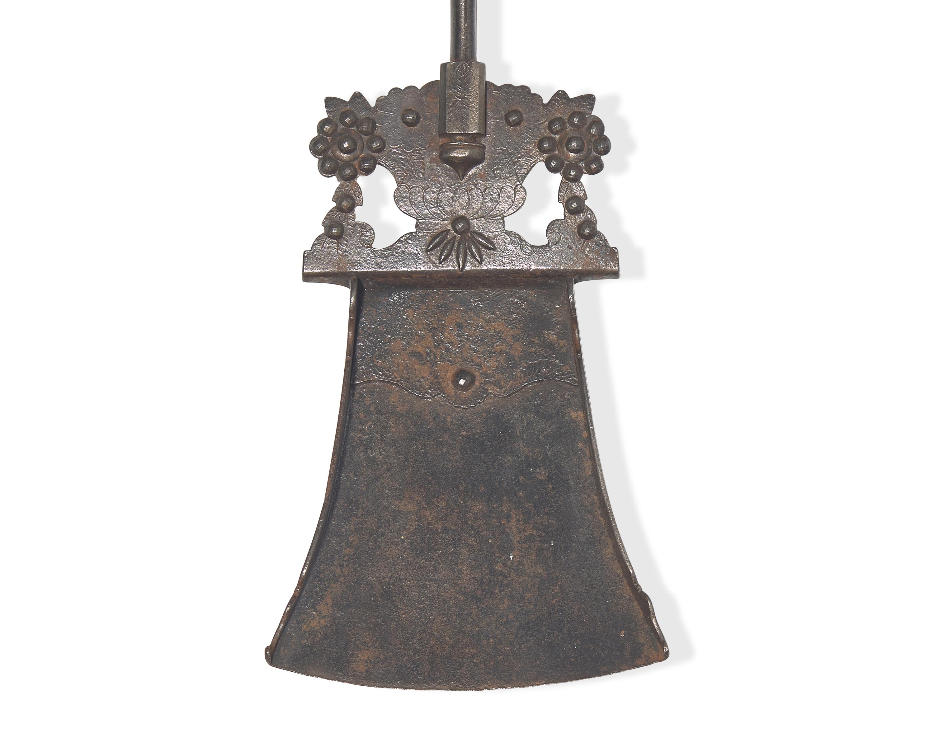 Two Wrought and Sheet Iron Ash Shovels, Probably French, 18th / 19th Century