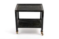 A Black Painted "Telephone Table" in the Style of Karl Springer