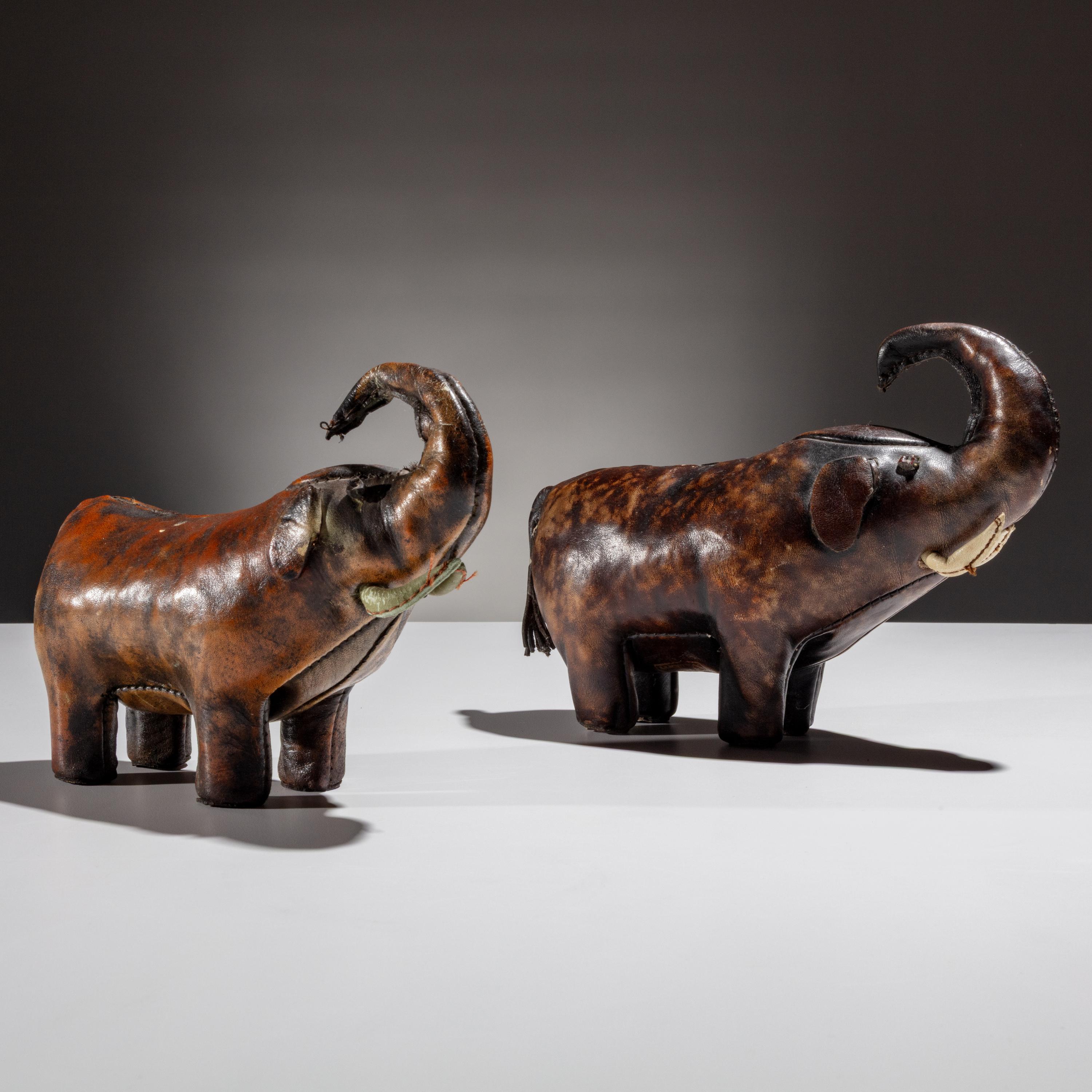 Dimitri Omersa Mid-20th Century, One Example Italian, One example likely Spanish — Two Elephant Figures