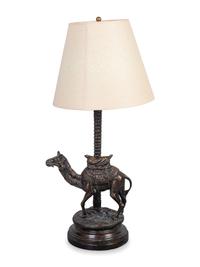 A Bronze Camel-Form Table Lamp — 20TH CENTURY