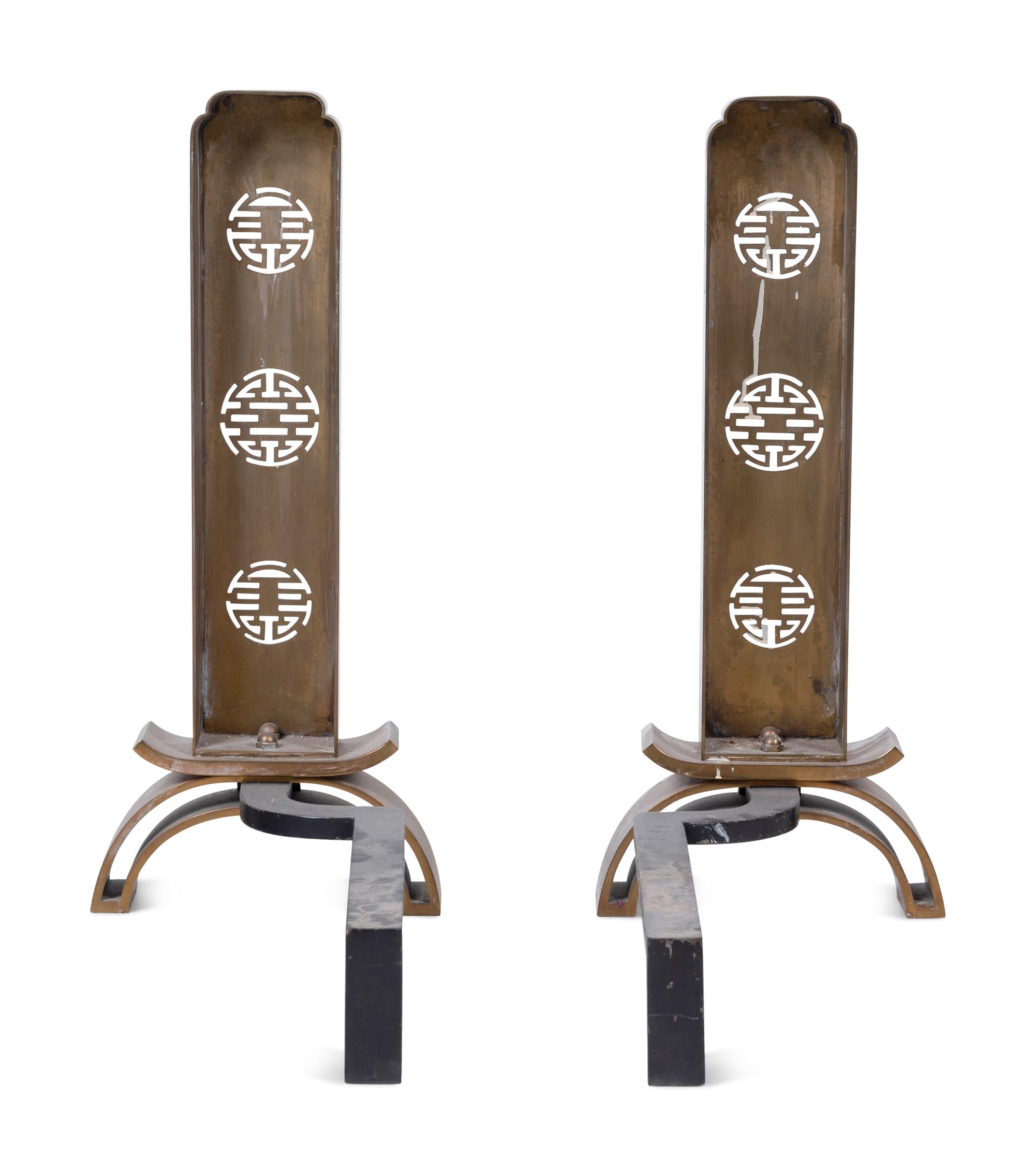 Chinoiserie Andirons