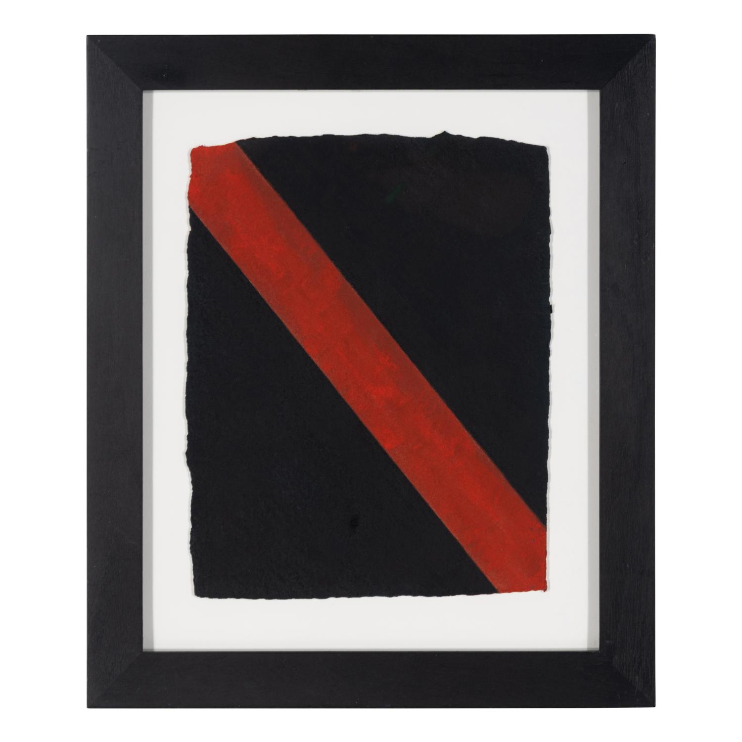 René Pierre Allain (Canadian, b. 1951) — Untitled (Black With Red Stripe)