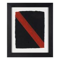 René Pierre Allain (Canadian, b. 1951) — Untitled (Black With Red Stripe)
