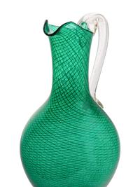 A Pair of Murano Hand Blown Glass Pitchers