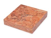 [LINCOLN'S FUNERAL]. A pink marble fragment from the table that purportedly supported Abraham Lincoln's coffin while aboard his funeral train traveling from Washington, D.C. to Springfield, Illinois, [ca. 21 April 1865].