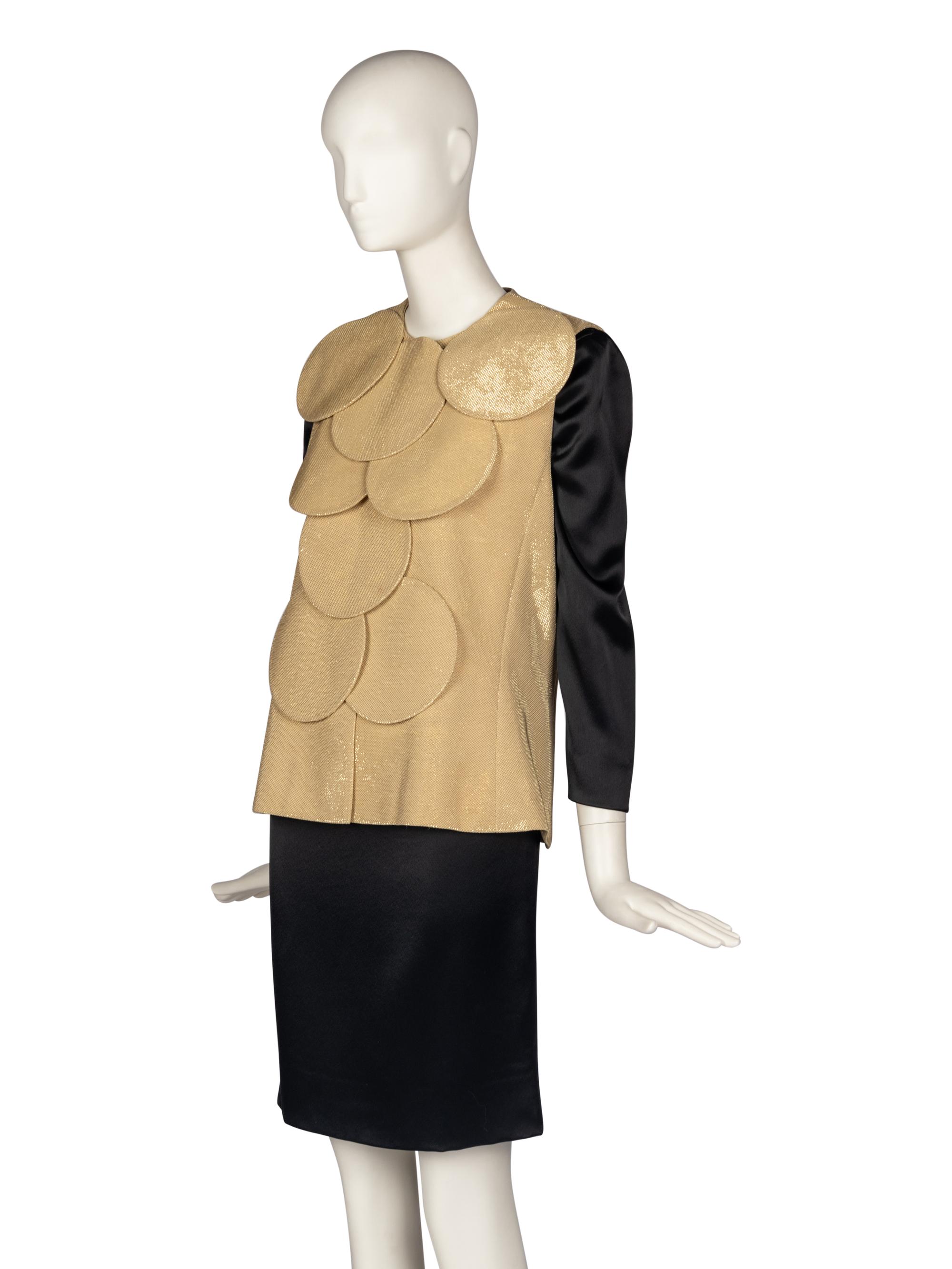 Pierre Cardin Haute Couture Vest and Satin Dress