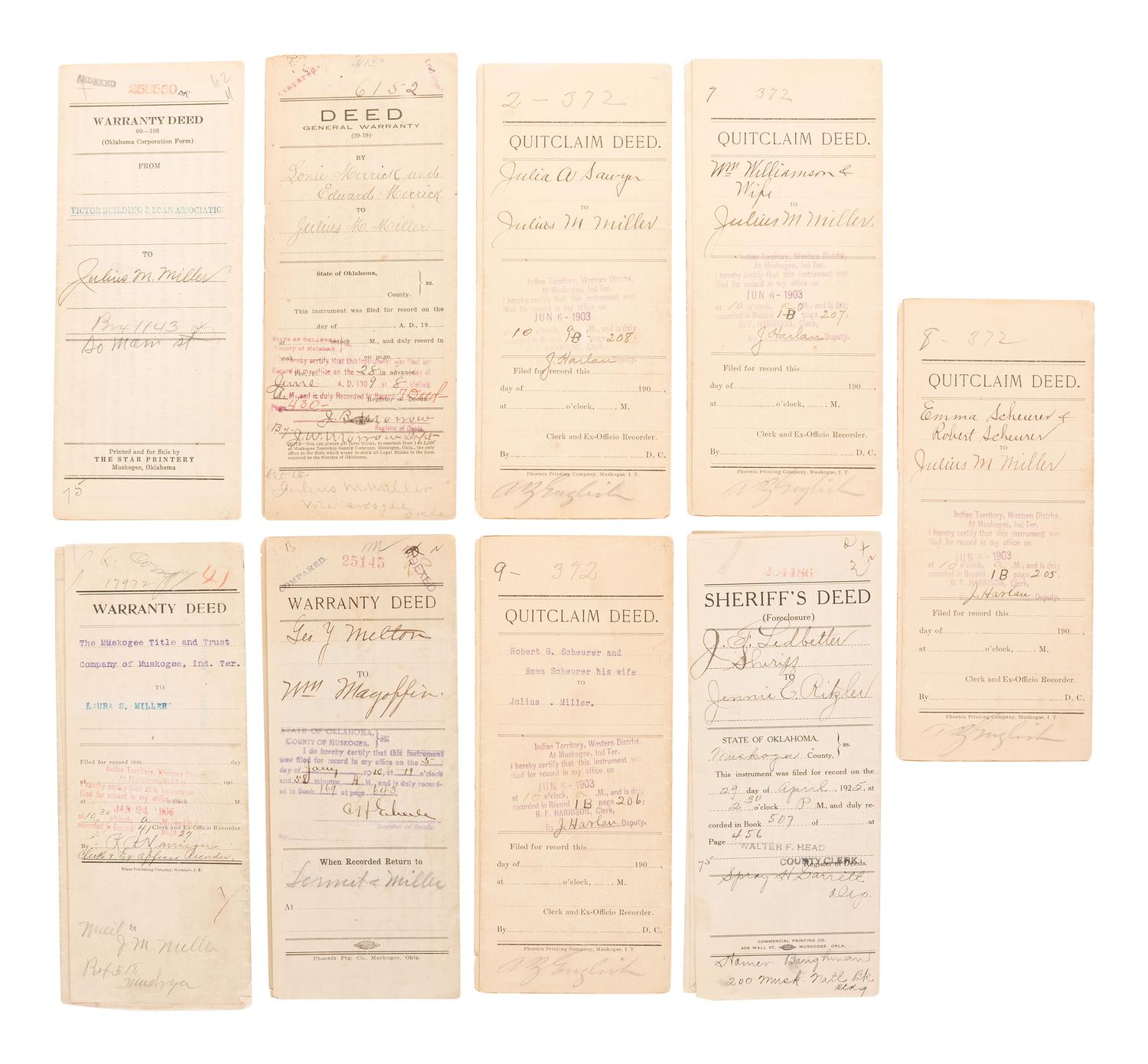 [NATIVE AMERICANS]. Early 20th century Indian Territory photo album and related documentation.