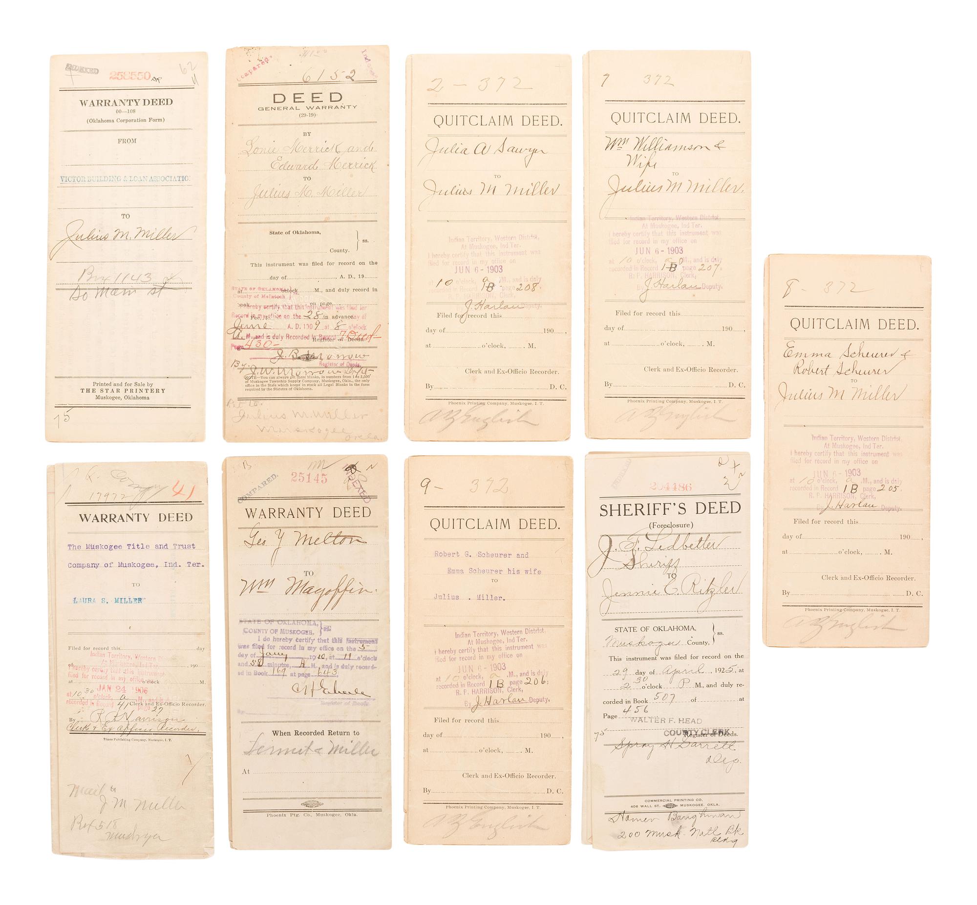 [NATIVE AMERICANS]. Early 20th century Indian Territory photo album and related documentation.