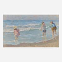 Alice Brown Chittenden (American, 1859-1944) Playing in the Water