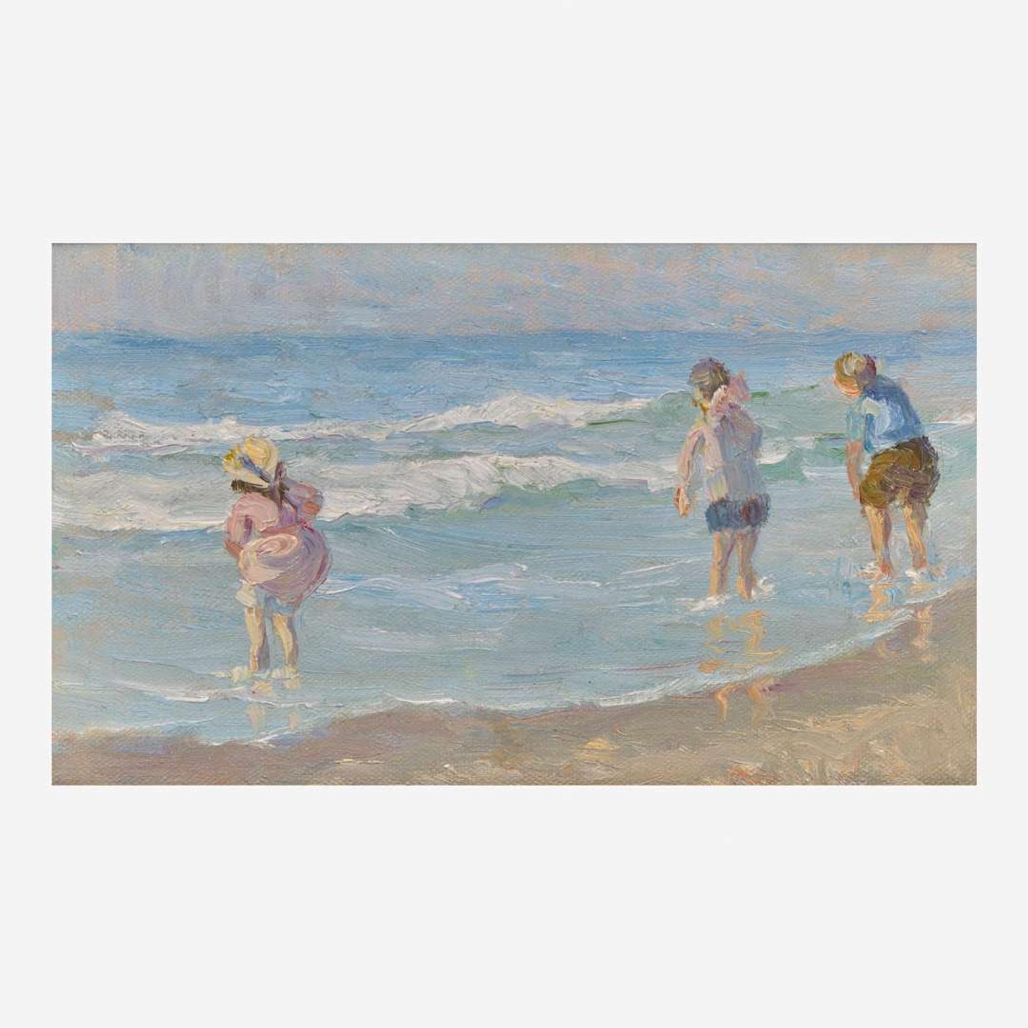 Alice Brown Chittenden (American, 1859-1944) Playing in the Water