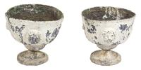 A Pair of Continental Painted Lead Urns Height 9 x diameter 9 inches. — 18TH/19TH CENTURY