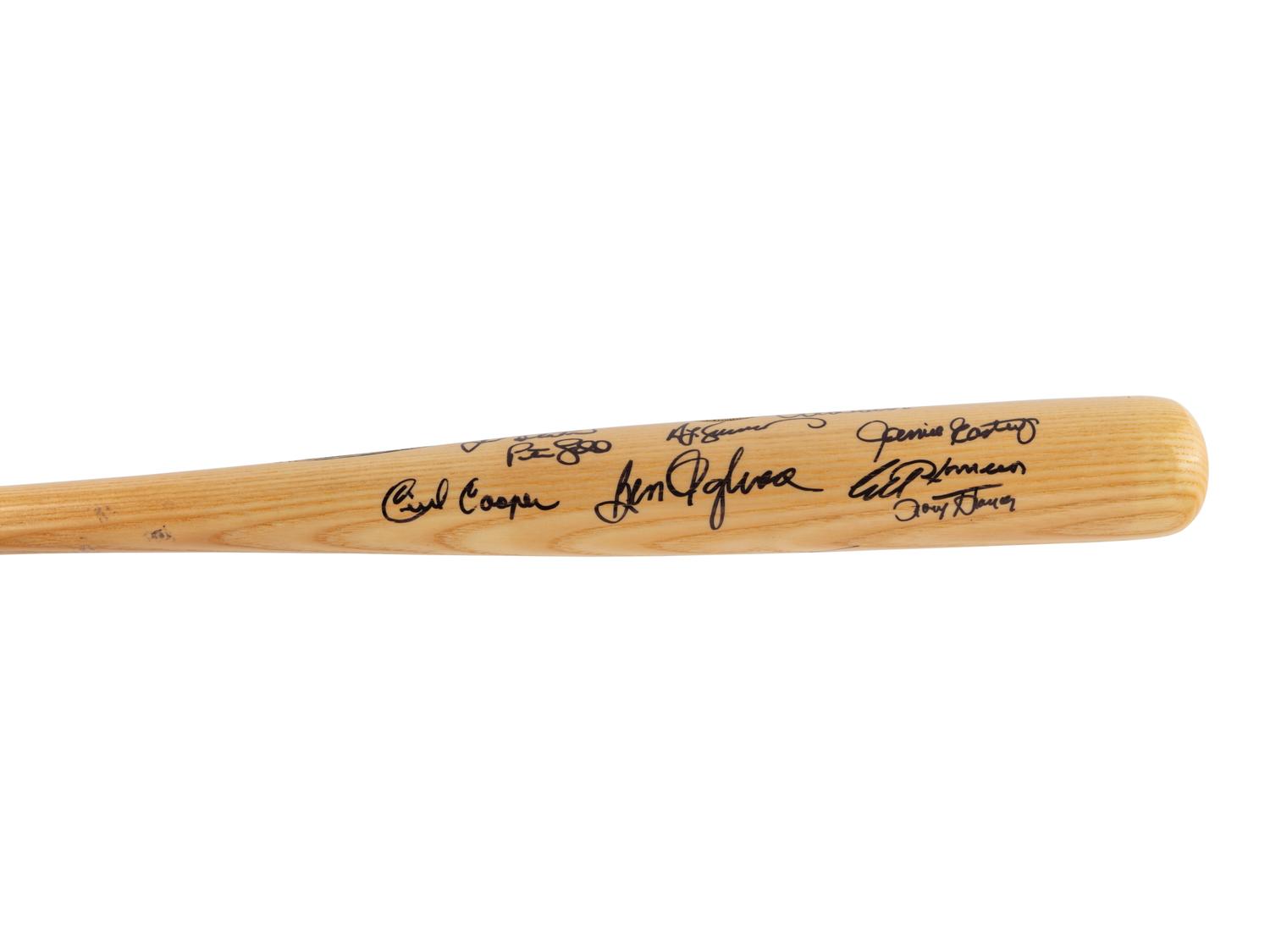 A 1982 Milwaukee Brewers American League Champions Team Signed Autograph Bat