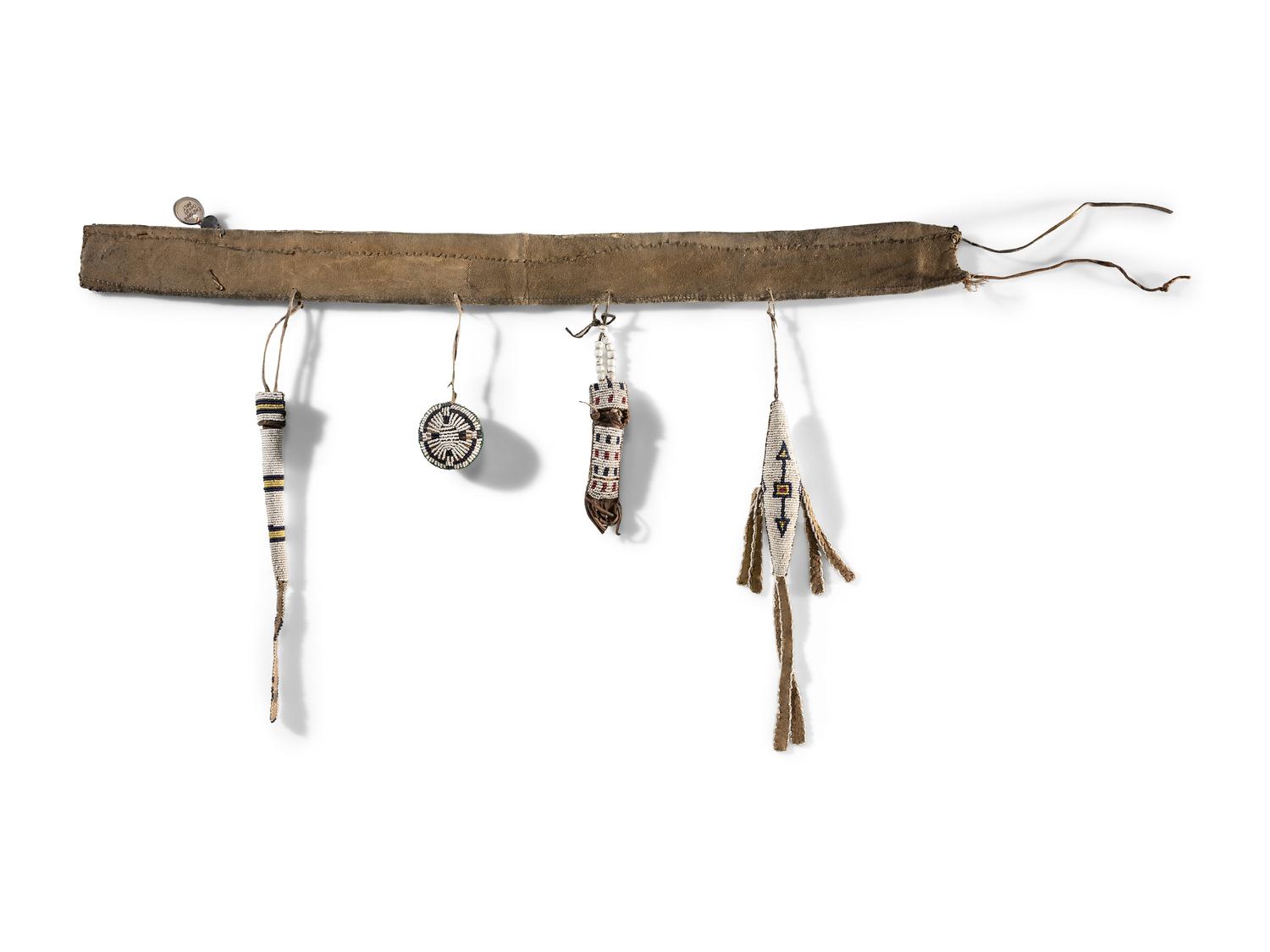 Cheyenne Child's Beaded Hide Belt