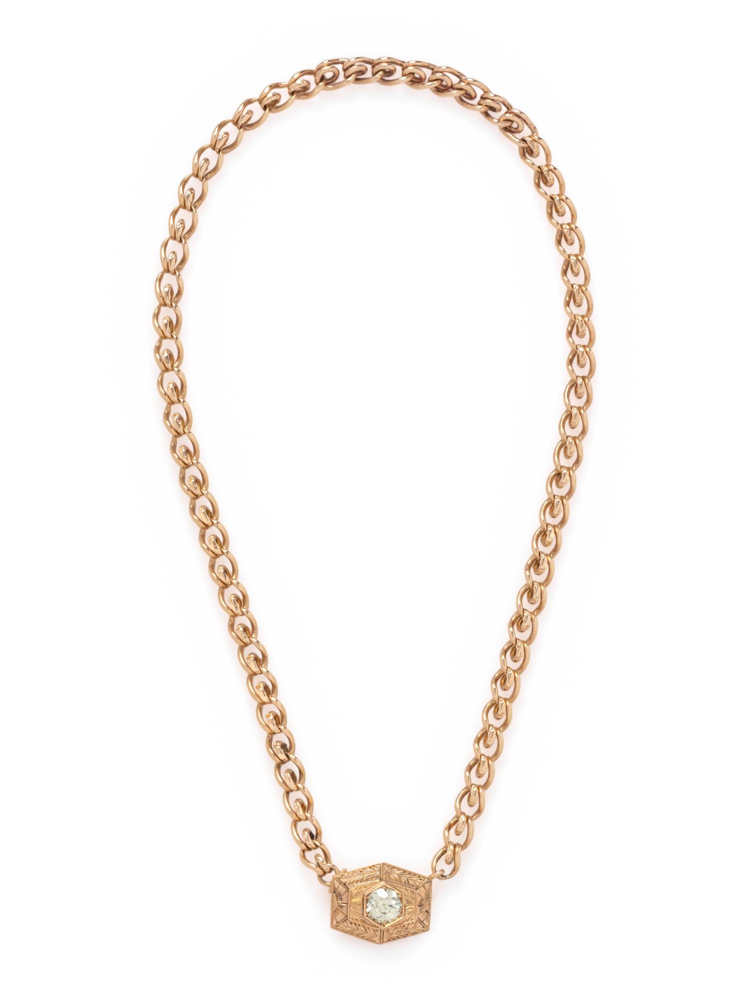 ROSE GOLD AND DIAMOND NECKLACE