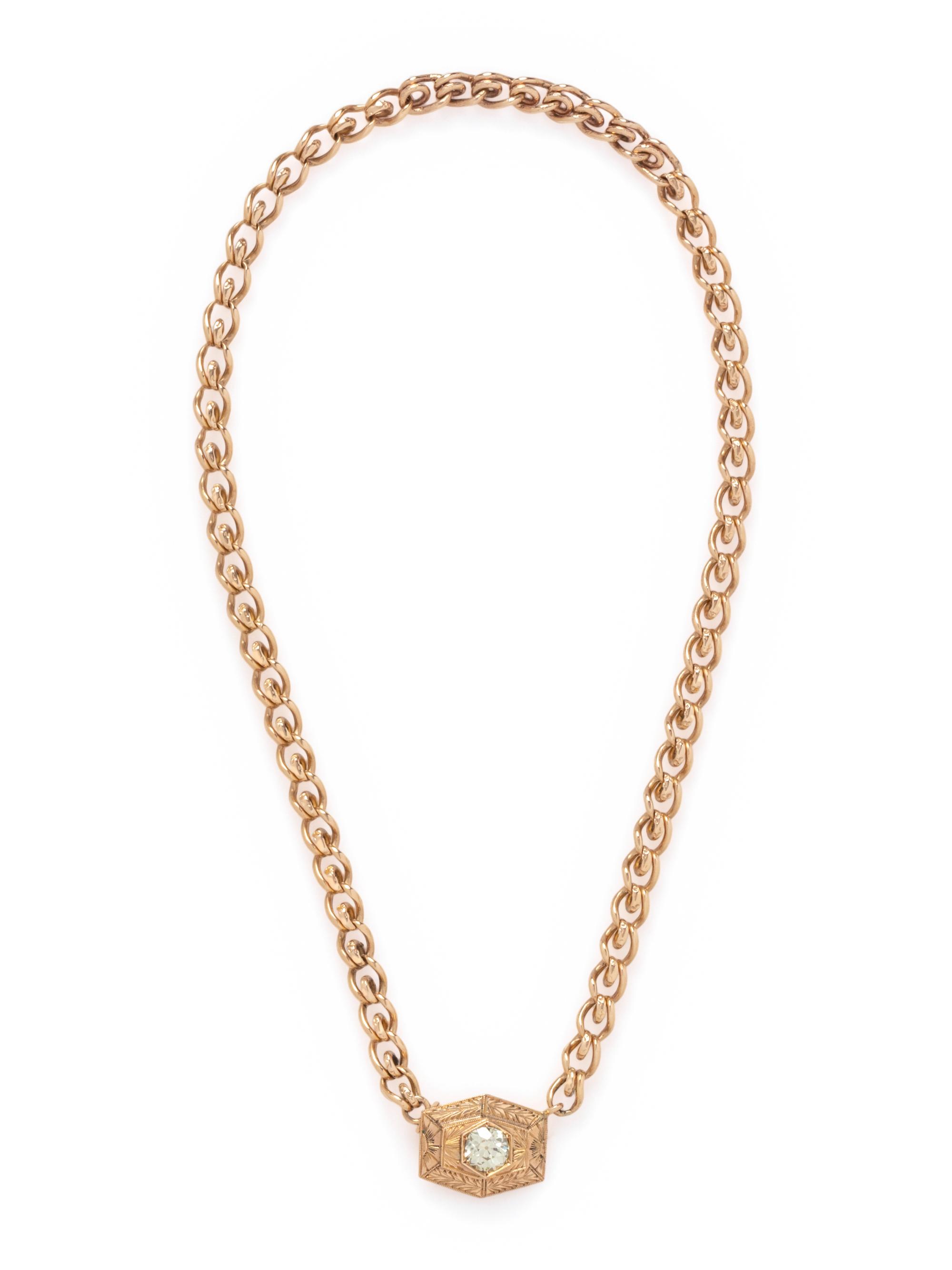 ROSE GOLD AND DIAMOND NECKLACE