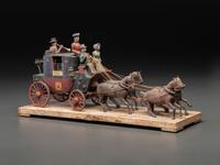 A Folk Art Carved and Painted Wood English Royal Stagecoach