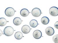 A Canton Blue and White Porcelain Tea Service