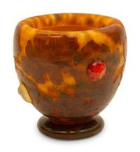 A Daum Feuilles d'Automne Glass Vase