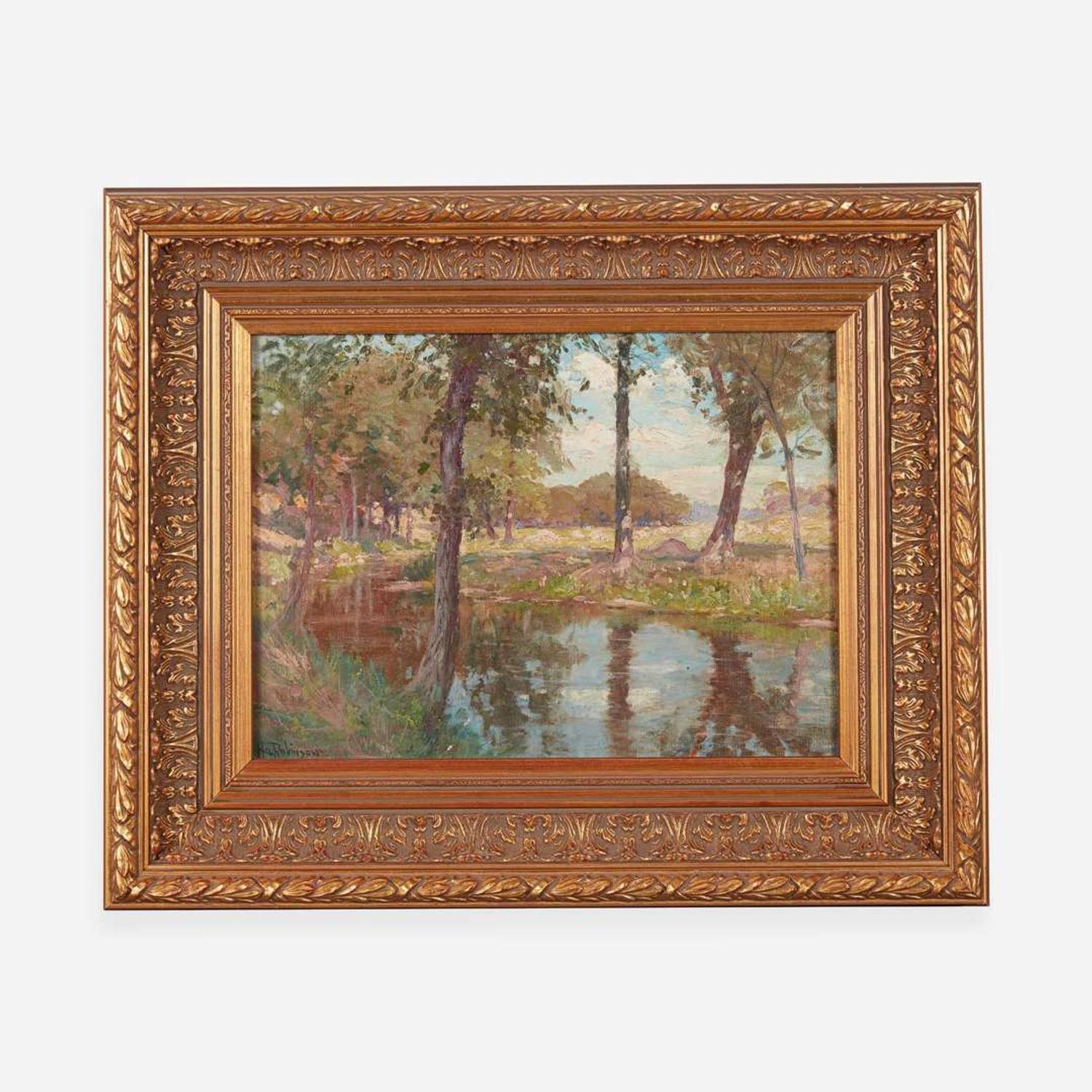 Hal Robinson (American, 1875–1933) Trees Reflecting in a Stream