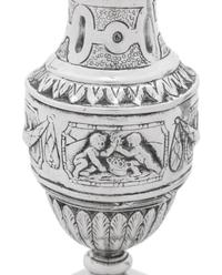 A Pair of Italian Silver Shakers