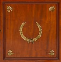 A French Empire Gilt Metal Mounted Mahogany Marble Top Sideboard