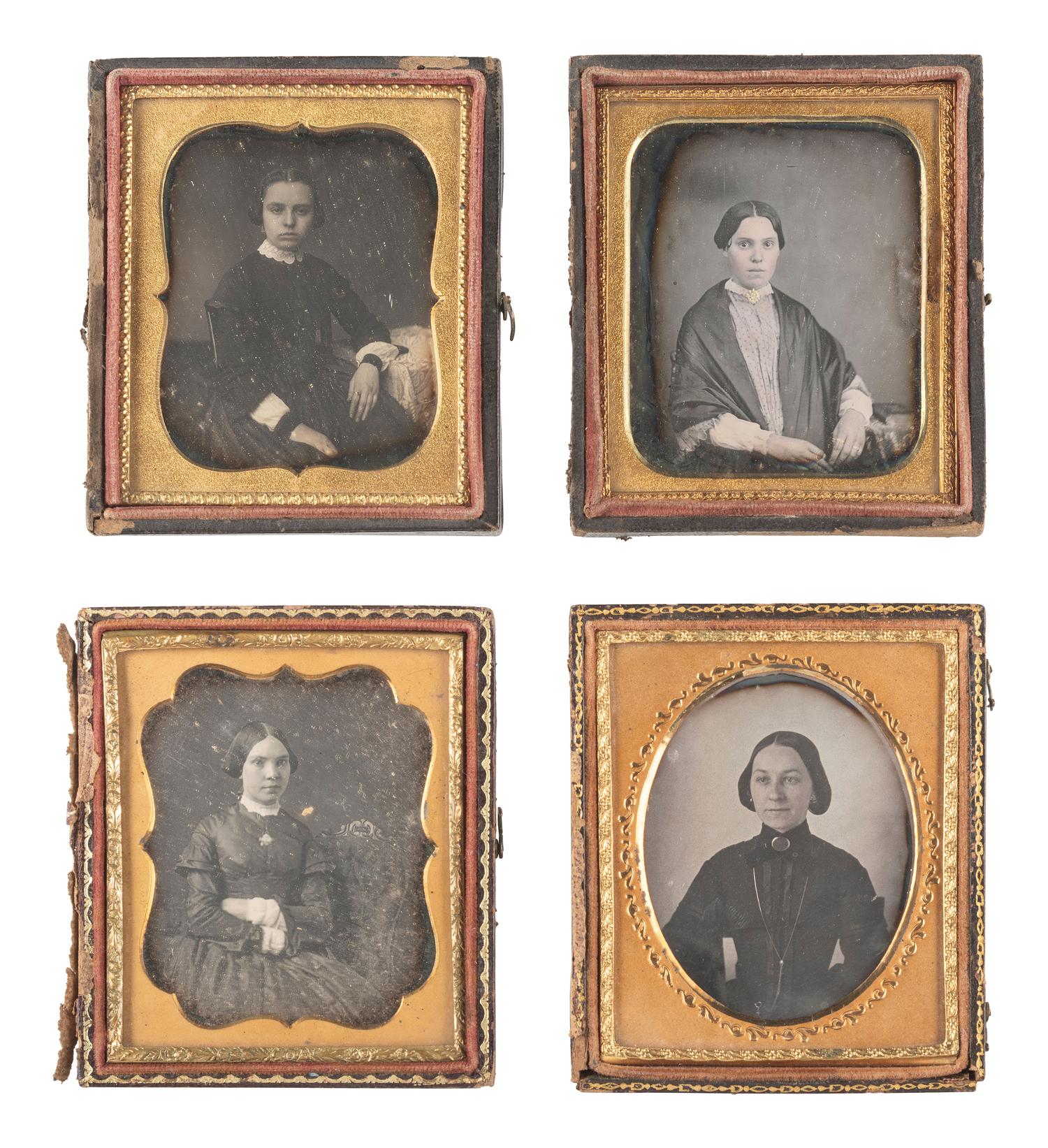 [EARLY PHOTOGRAPHY]. 30 sixth plate daguerreotypes of lovely ladies.