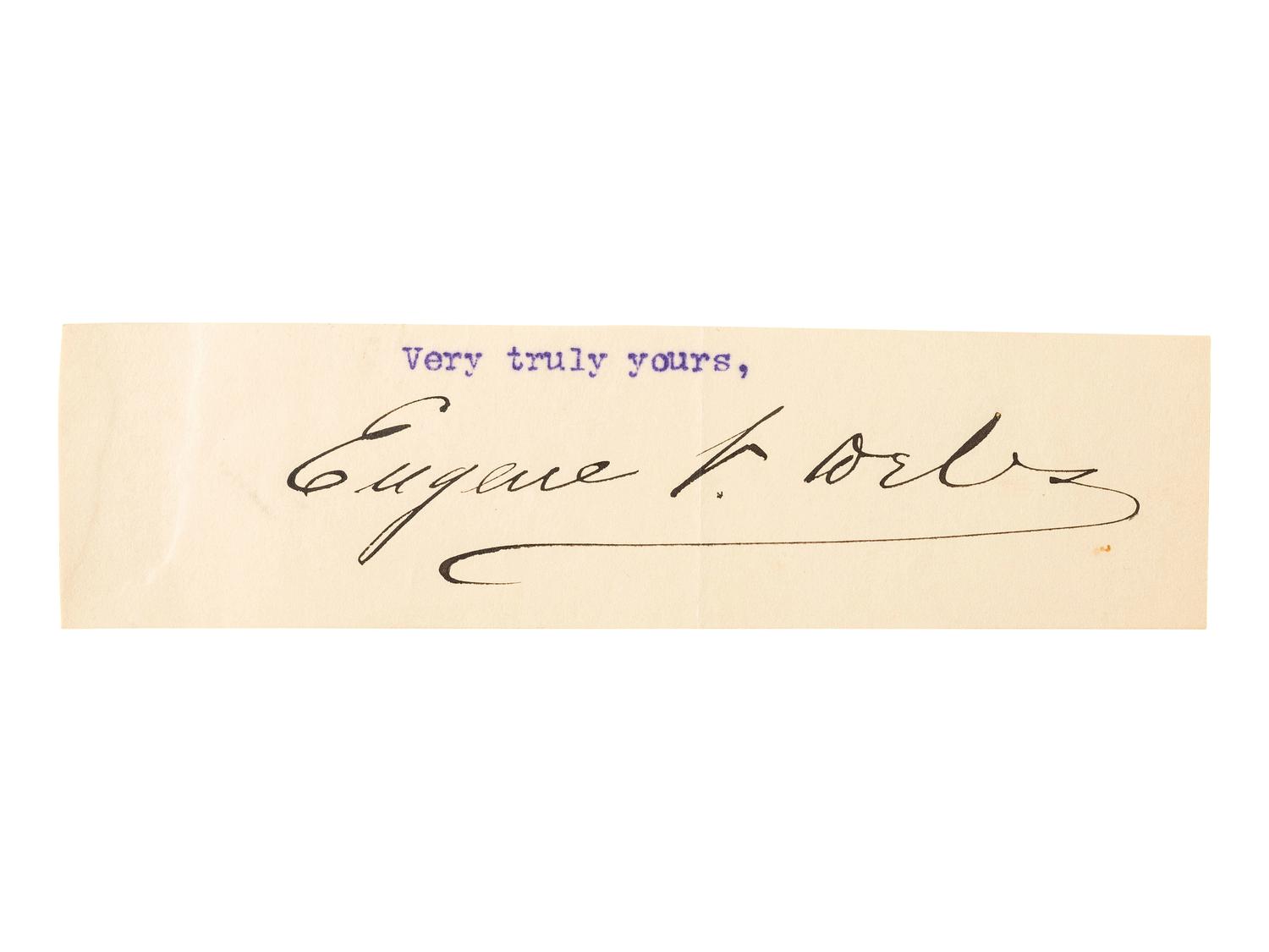 [SOCIAL REFORMERS]. Autographs from labor advocates and other social reformers, comprising: