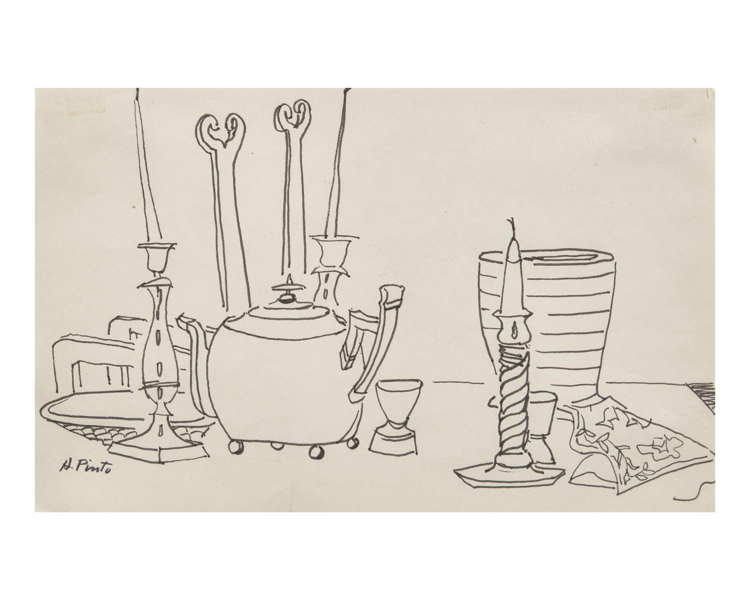 Still Life with Kettle and Candlesticks