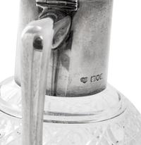 An Edwardian Silver-Mounted Cut-Glass Claret Jug