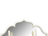 A Set of Four Green and White Painted Five-Light Girandole Mirrors
