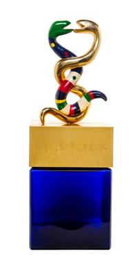 A Glass and Painted Resin Perfume Bottle Height 14 inches. — NIKI DE SAINT PHALLE, CIRCA 1982