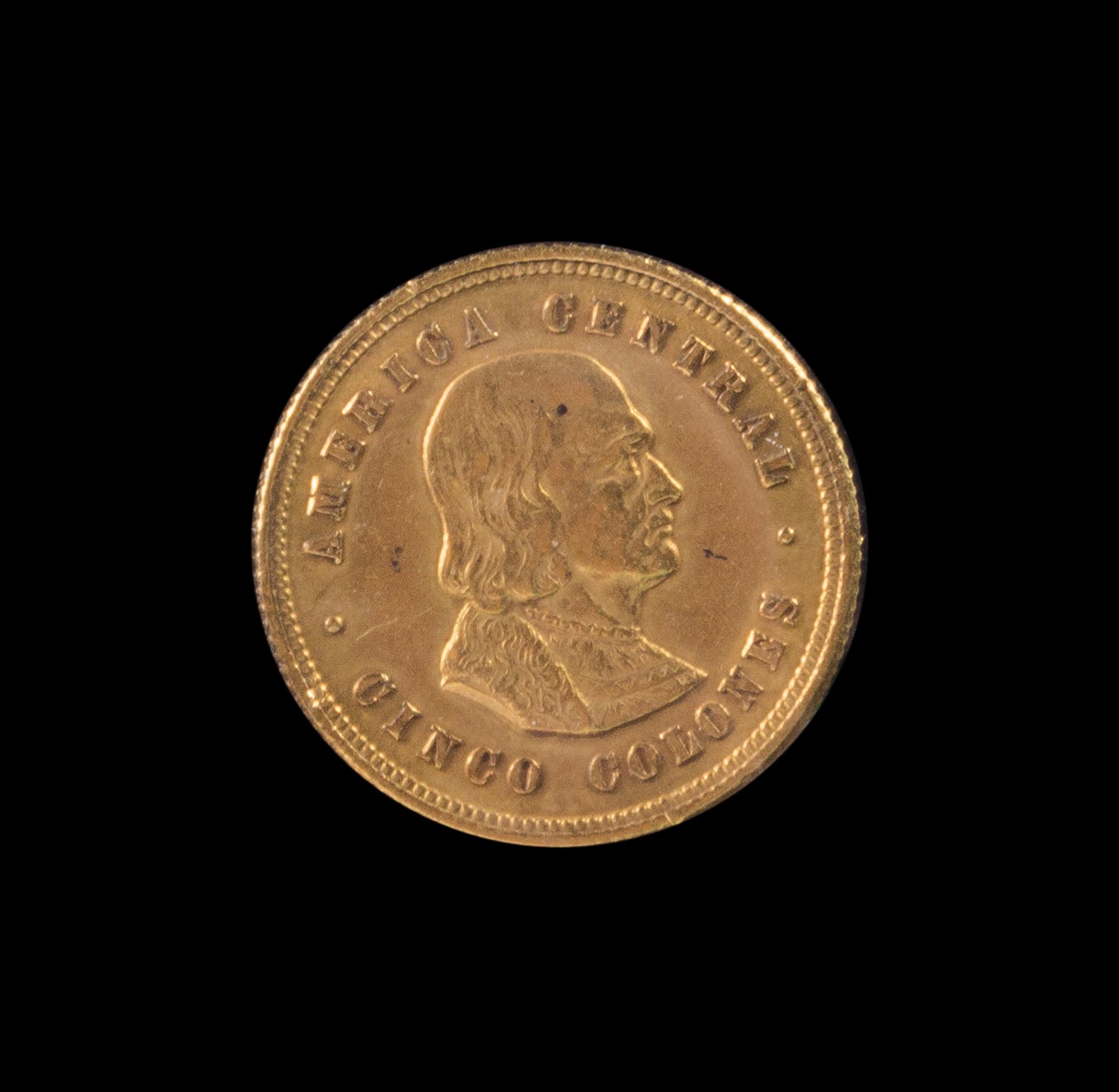 A Costa Rica 1899 5 Colones Gold Coin