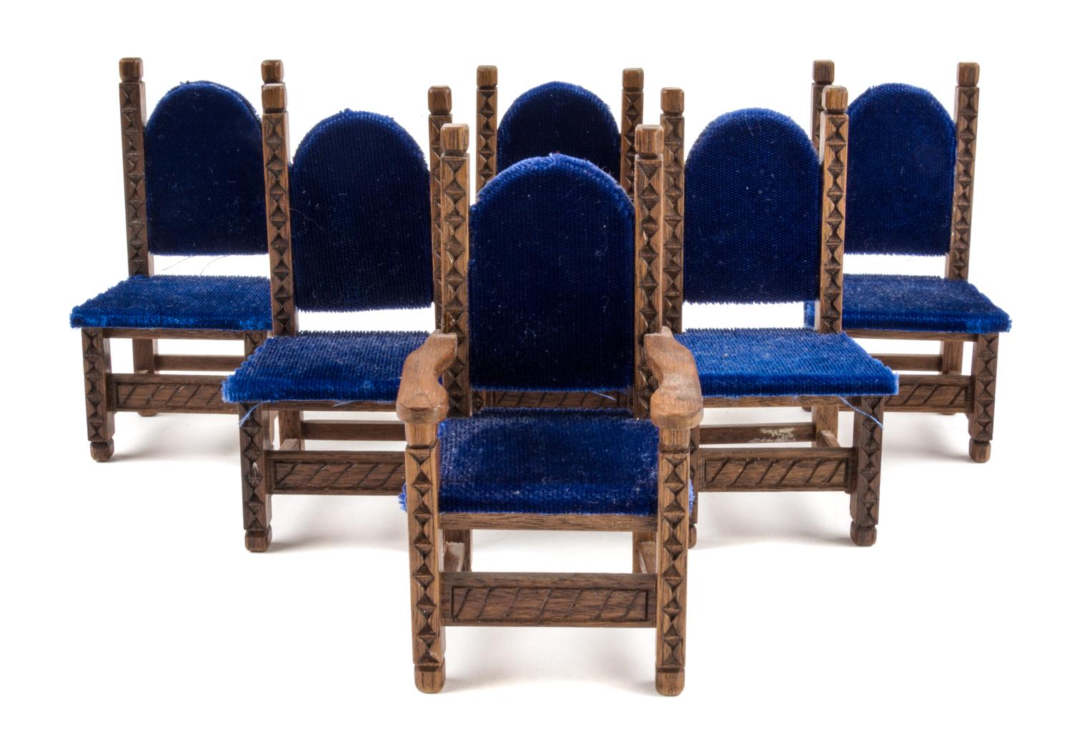 A Group of Six Jacobean Style Dining Chairs