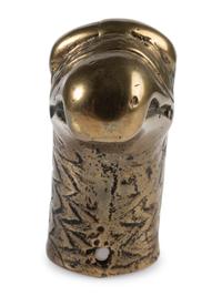 Pre-Civil War ornate brass eagle head saddle pommel.