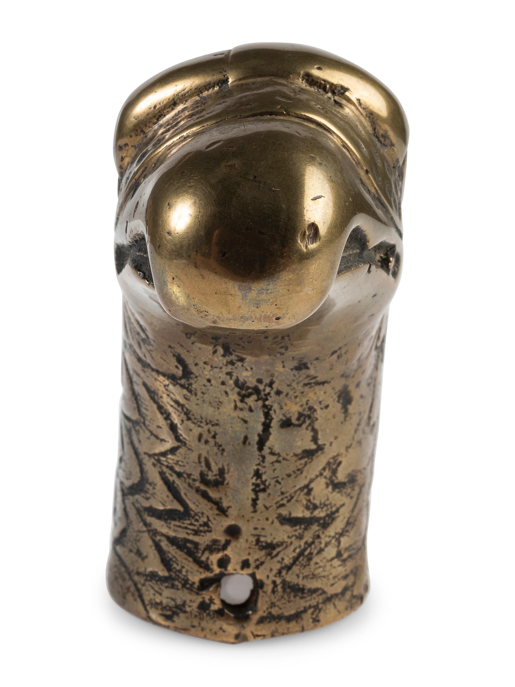 Pre-Civil War ornate brass eagle head saddle pommel.