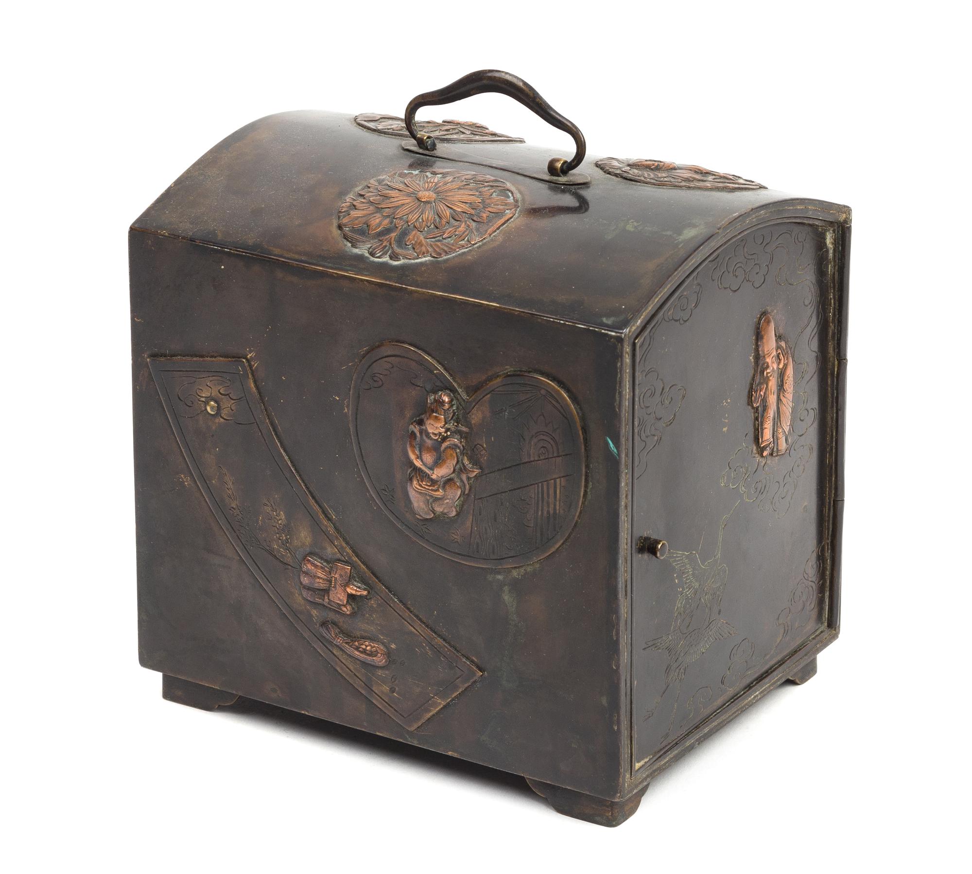 A Mixed Metal Box Height 4 3/4 inches. — 19TH CENTURY
