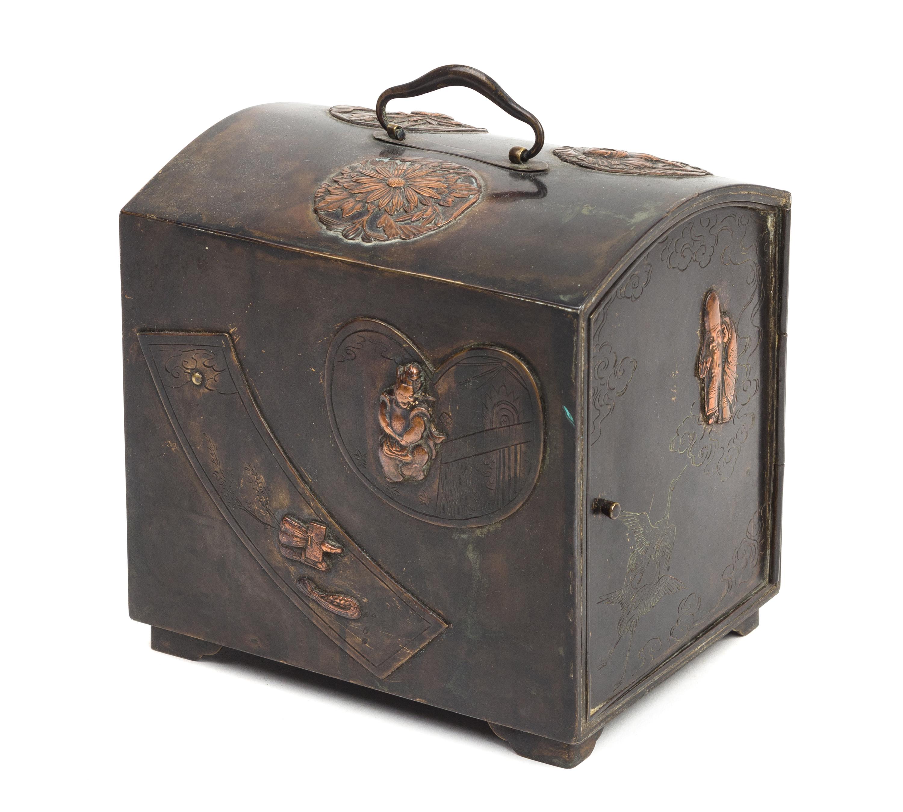 A Mixed Metal Box Height 4 3/4 inches. — 19TH CENTURY