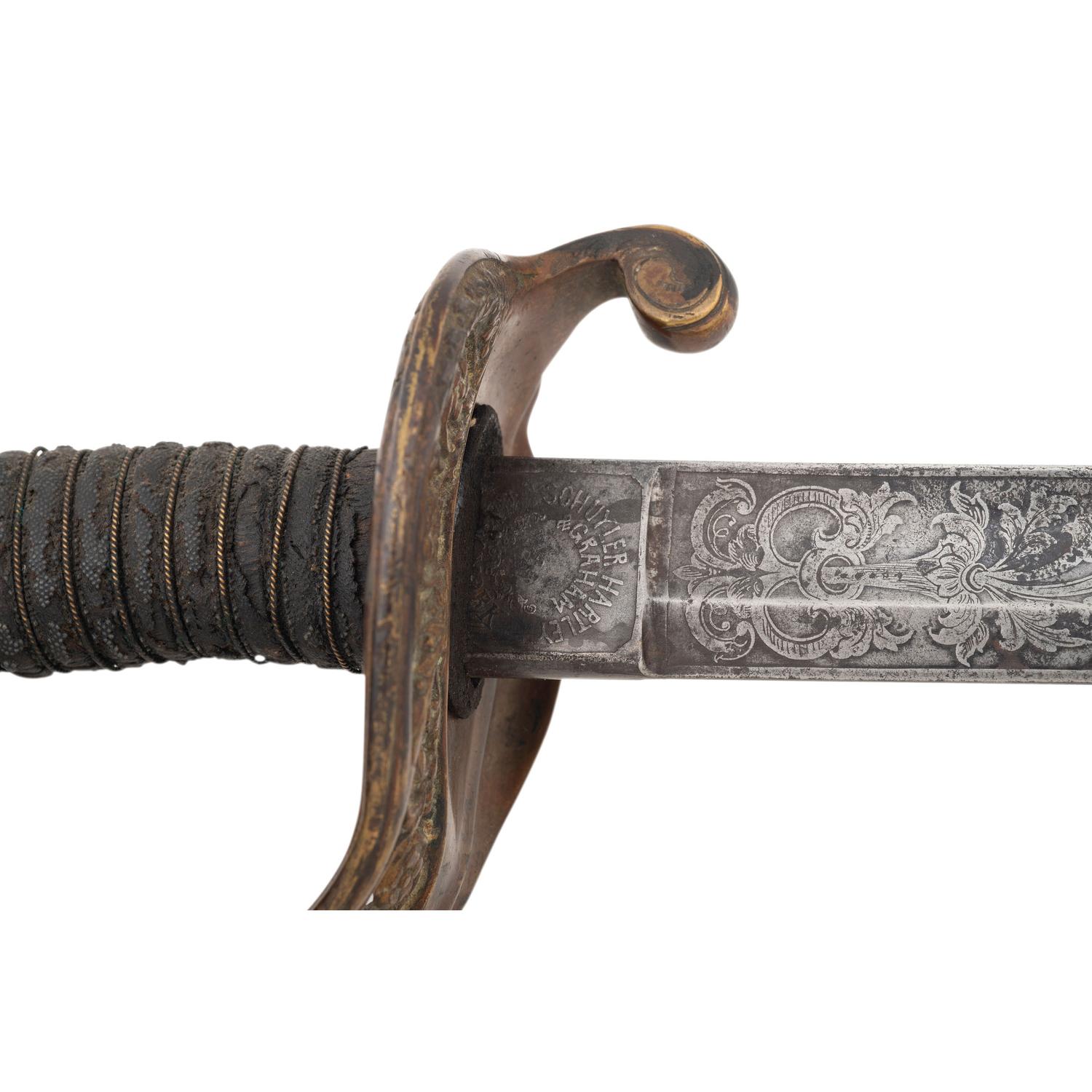 Schuyler, Hartley & Graham 1850 Foot Officers Sword of Capt. Charles Amory - 24th Mass Infantry - POW at The Crater
