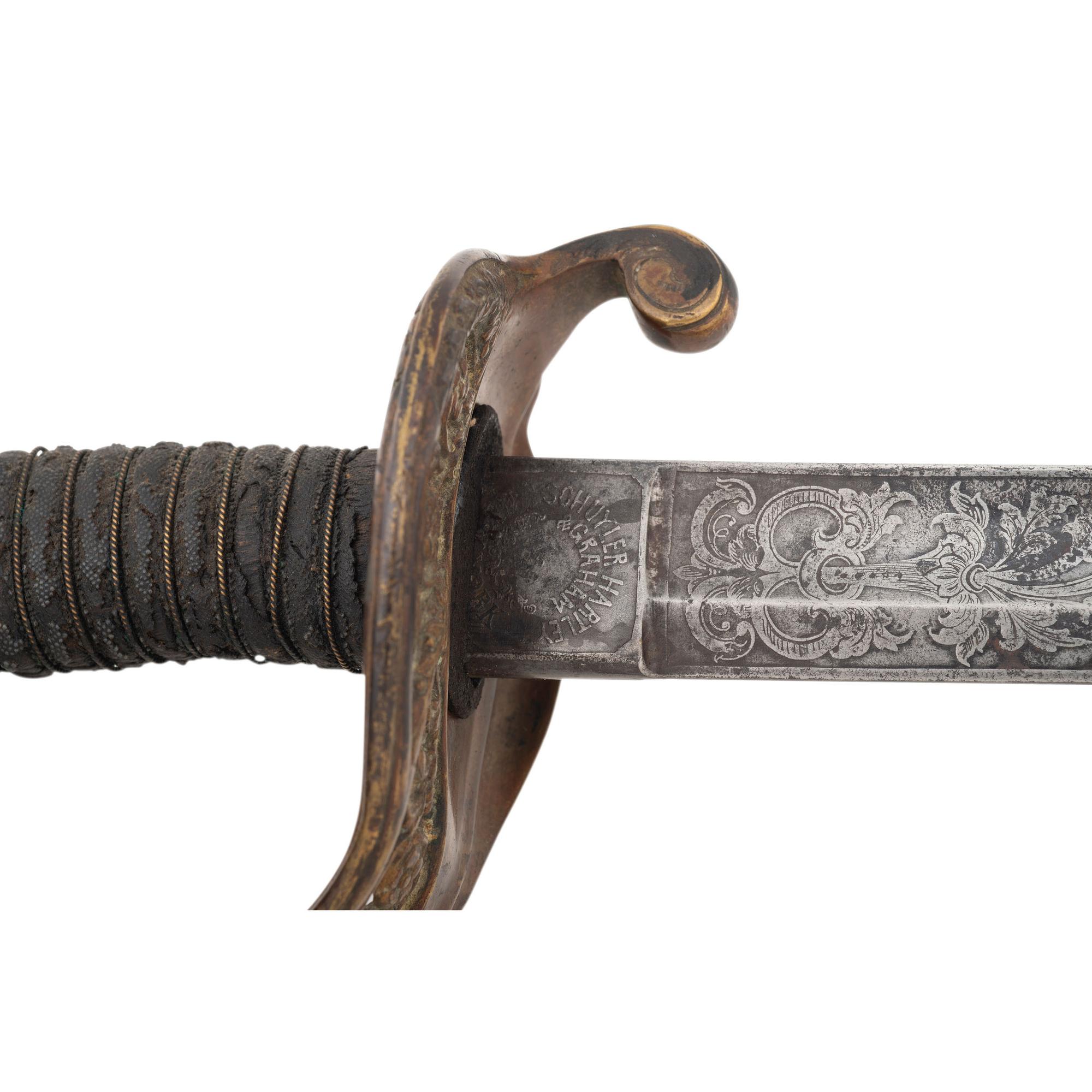 Schuyler, Hartley & Graham 1850 Foot Officers Sword of Capt. Charles Amory - 24th Mass Infantry - POW at The Crater
